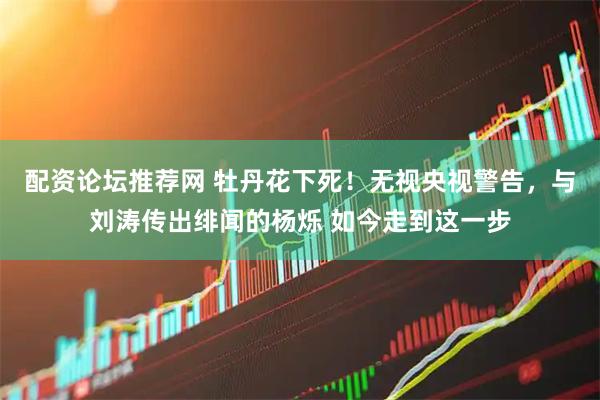 配资论坛推荐网 牡丹花下死！无视央视警告，与刘涛传出绯闻的杨烁 如今走到这一步